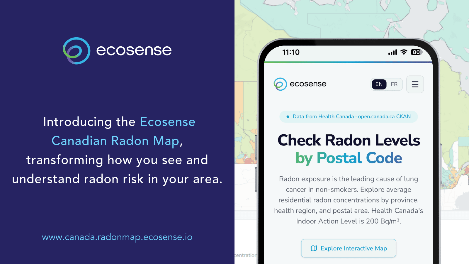 Ecosense Launches Canada's Interactive Radon Risk Map