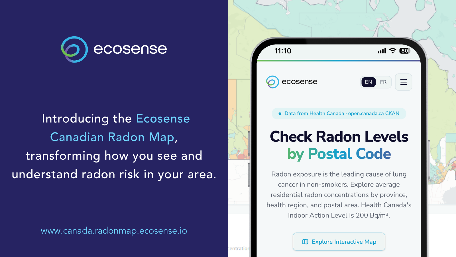 Ecosense Launches Canada's Interactive Radon Risk Map