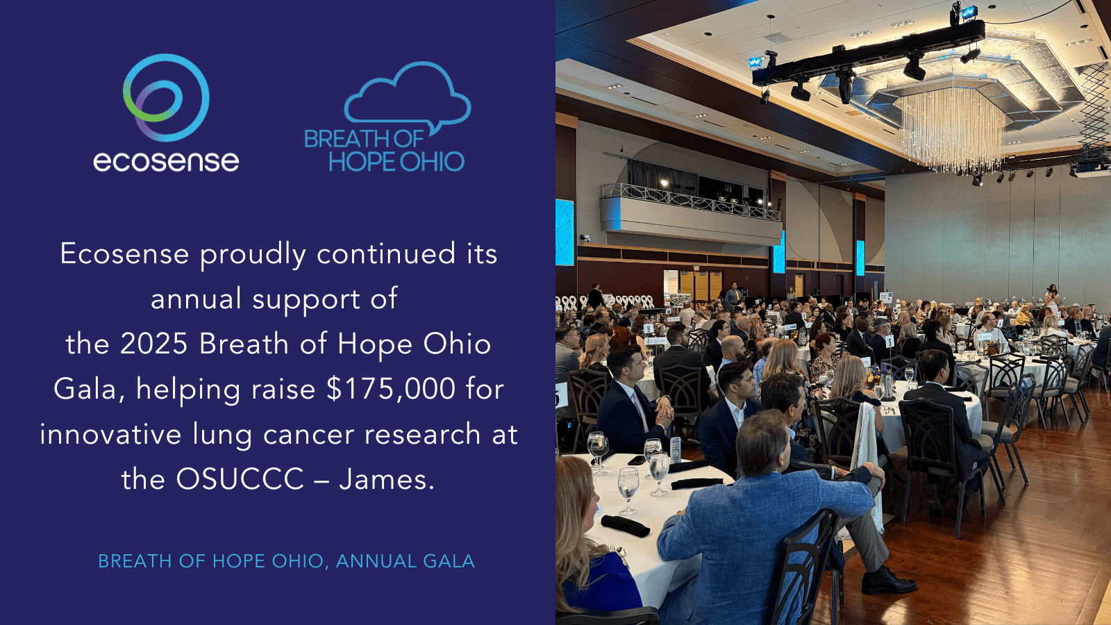Ecosense Supports Breath of Hope Ohio Gala to Advance Lung Cancer Research