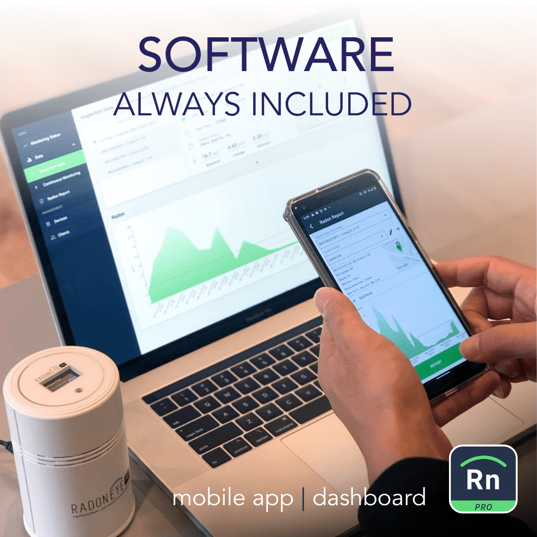 Smartphone with an app on a laptop, with 'Rn Pro' branding