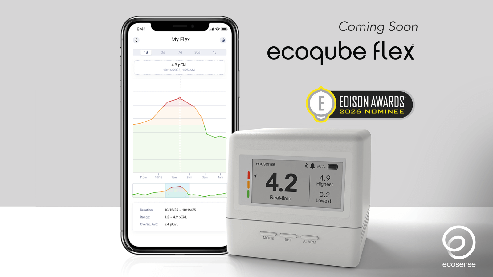 Ecosense Unveils EcoQube Flex™: A New Era in Truly Portable, Battery-Powered Continuous Radon Monitoring