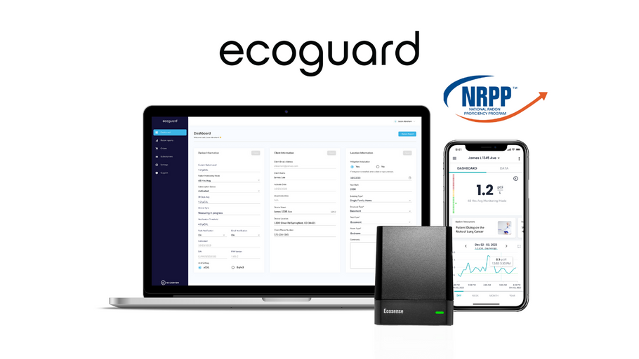 Ecosense Introduces EcoGuard: NRPP-Approved, Real-Time Continuous Radon Monitoring for Professionals Offering Around-the-Clock Services