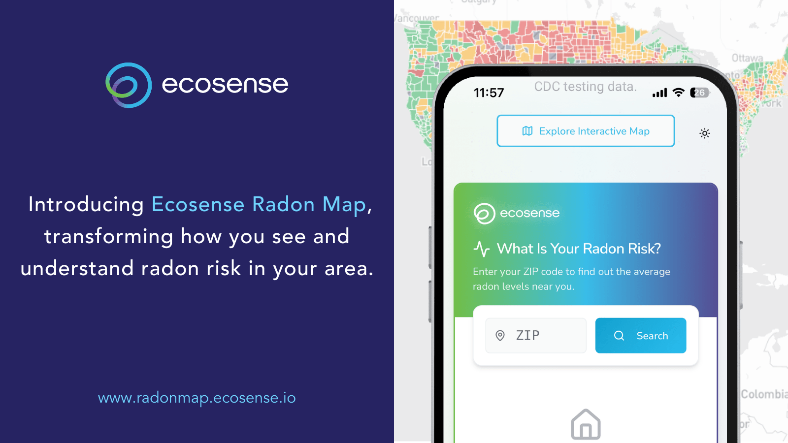 Ecosense Launches US Interactive Radon Map
