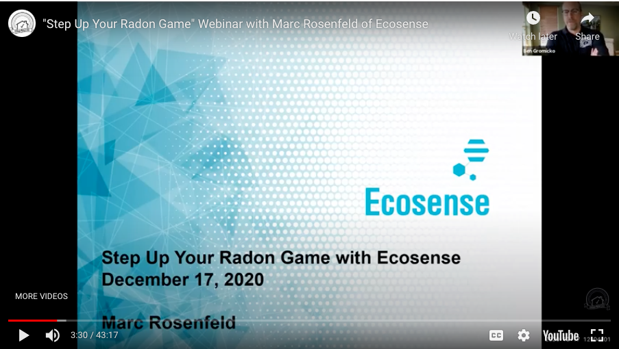 Step up your radon game webinar with Marc Rosenfeld of Ecosense