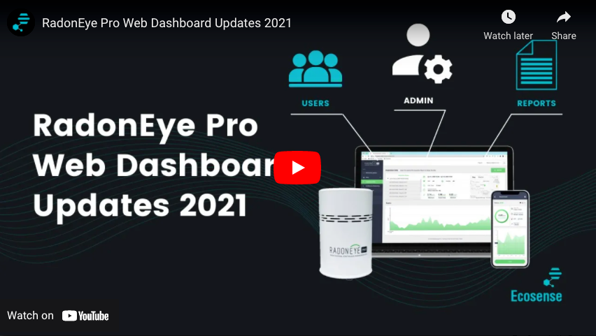 RadonEye Pro Web Dashboard Updates 2021