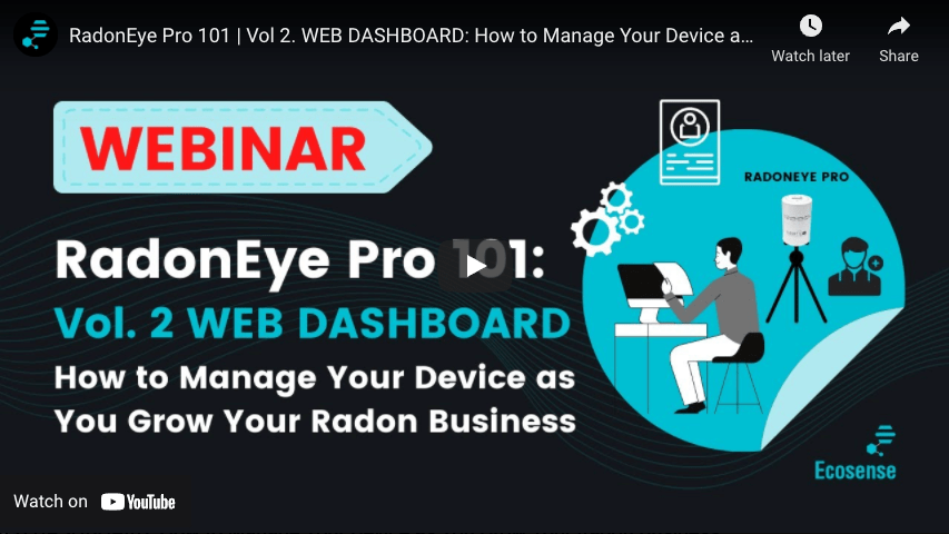 Vol 2. TABLEAU DE BORD WEB : Comment gérer votre appareil à mesure que vous développez votre activité Radon 