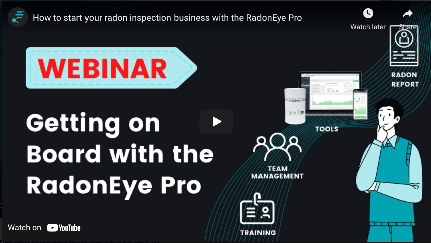 How to start your radon inspection business with the RadonEye Pro