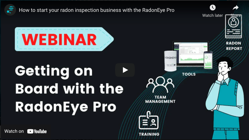 Comment démarrer votre entreprise d'inspection du radon avec le RadonEye Pro 