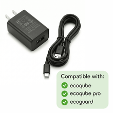 Load image into Gallery viewer, EcoQube USB-A to USB-C Cable &amp; 5V/1A USB Power Adapter
