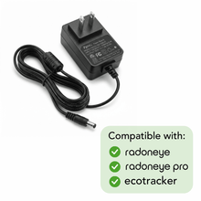 Load image into Gallery viewer, RadonEye, RadonEye Pro, EcoTracker 12V Power Adapter (Replacement)
